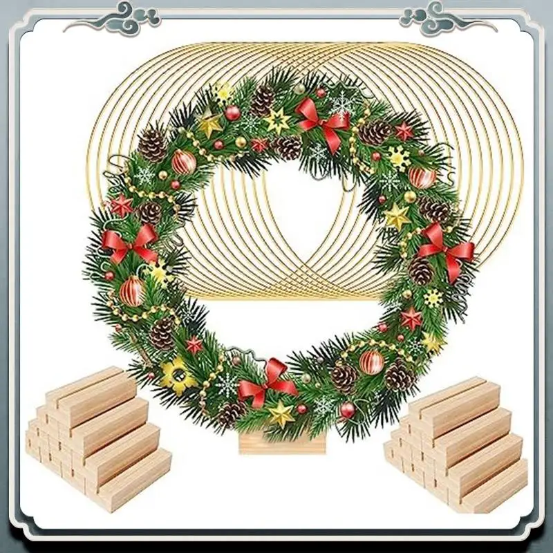 

Durable 20Pieces Floral Hoop Centerpieces With Holders,Tassel Rings 12 Inch Metal For Table,Wedding Christmas Wall Hanging Craft