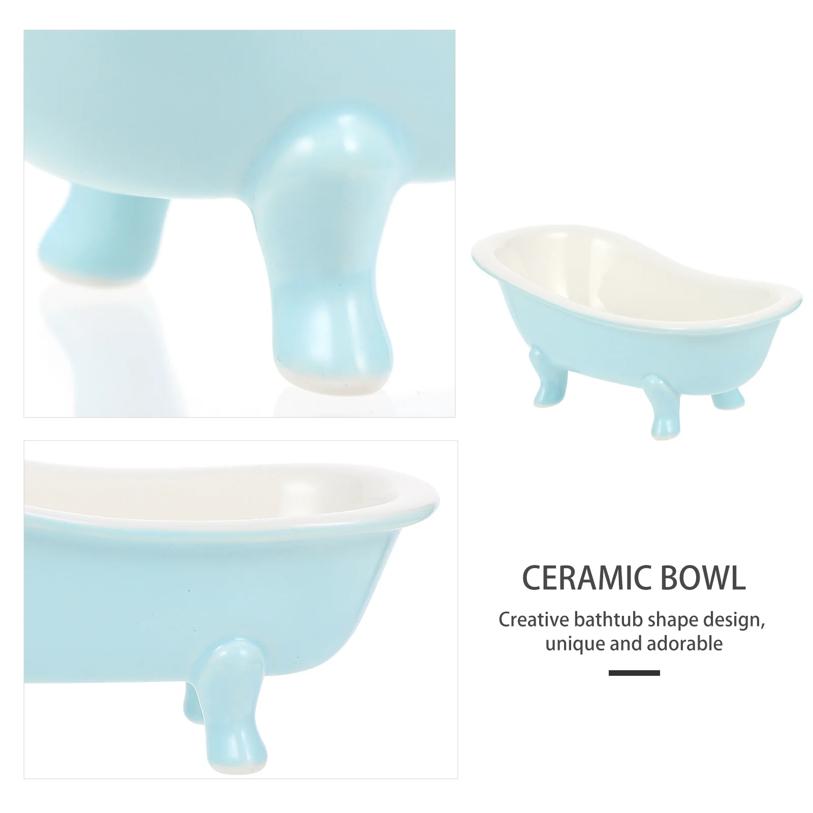 

Creative Bathtub Shape Dessert Bowl Ceramic Storage Bowl Random Color Suitable for Salad Yogurt Ice Cream Multi Purpose