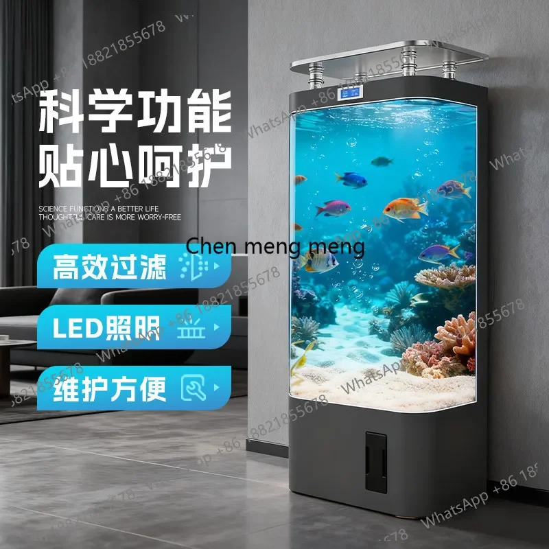 

Hot sales 2025 new smart goldfish tank household medium-sized vertical filter integrated ecological glass
