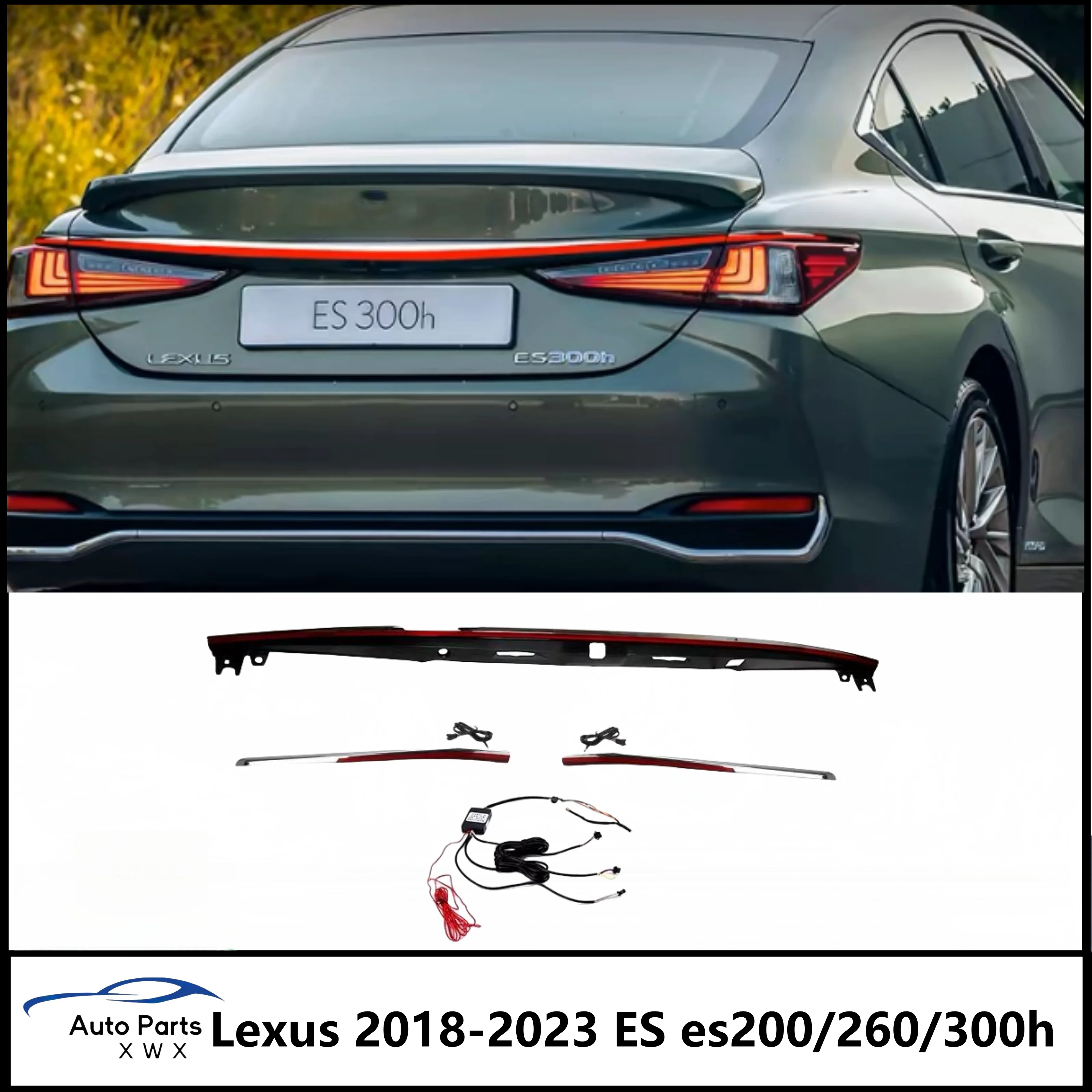 Сквозные задние фонари для Lexus 18-23 ES es200/260/300h, светодиодные фонари рулевого управления, модифицированные через задние фонари