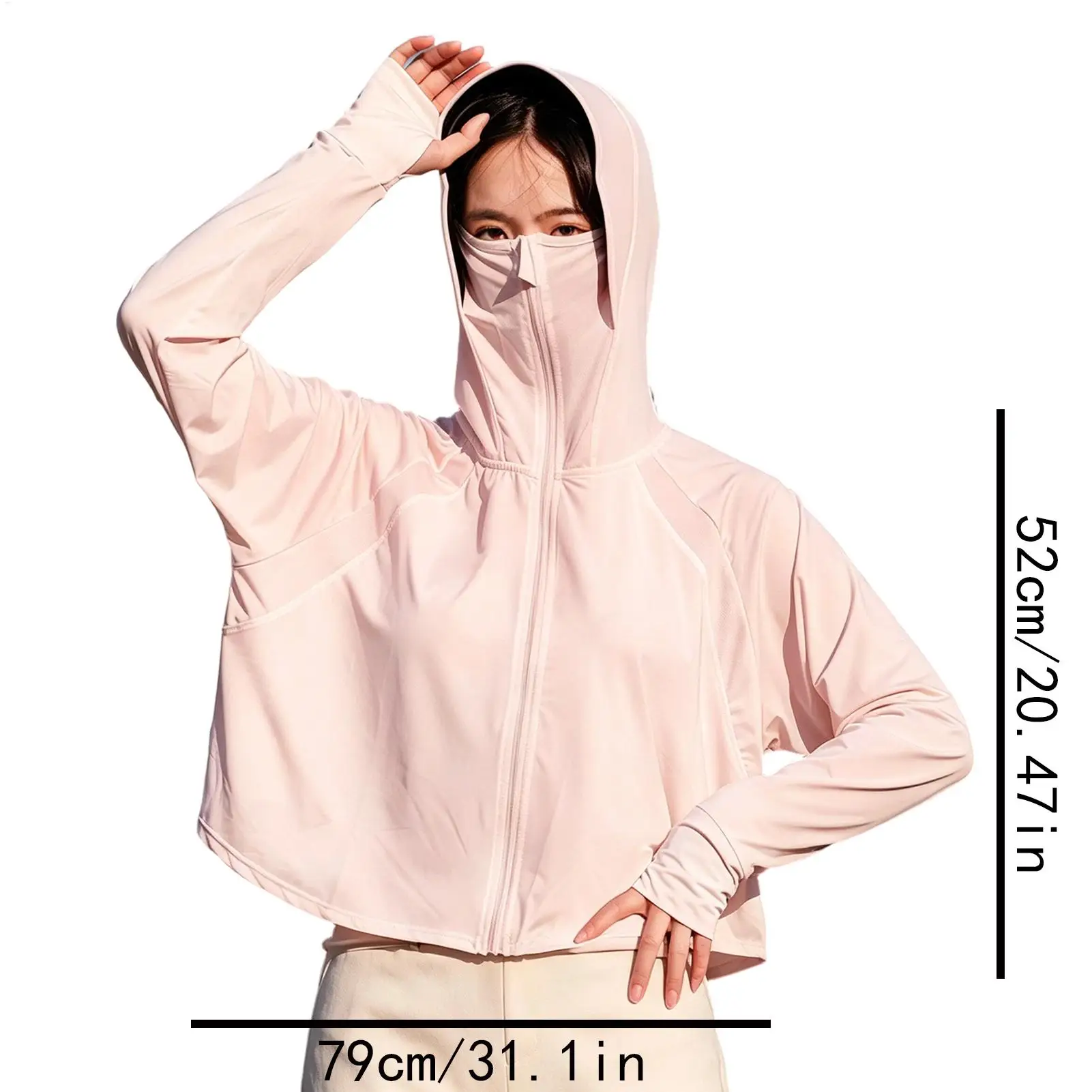 Women's Sun Protective Jacket Long Sleeve Full Zip Lightweight Shirt Upf Sun Protection Clothing For Outdoor Hiking Walking 6
