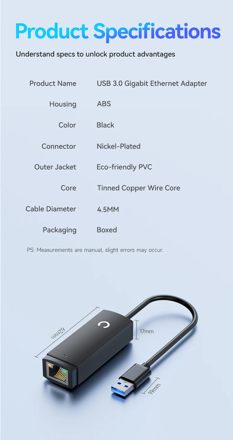 1000Mbps USB-C Ethernet-Adapter Typ-C zu RJ45 Gigabit Ethernet USB Typ-C LAN-Netzwerkkarte für Laptop Tablet PC – Detail 2