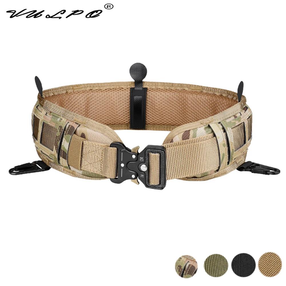 

VULPO Tactical Belt Airsoft Molle Belt Training Soft Padded Combat Waist Belt Hunting Battle Belt