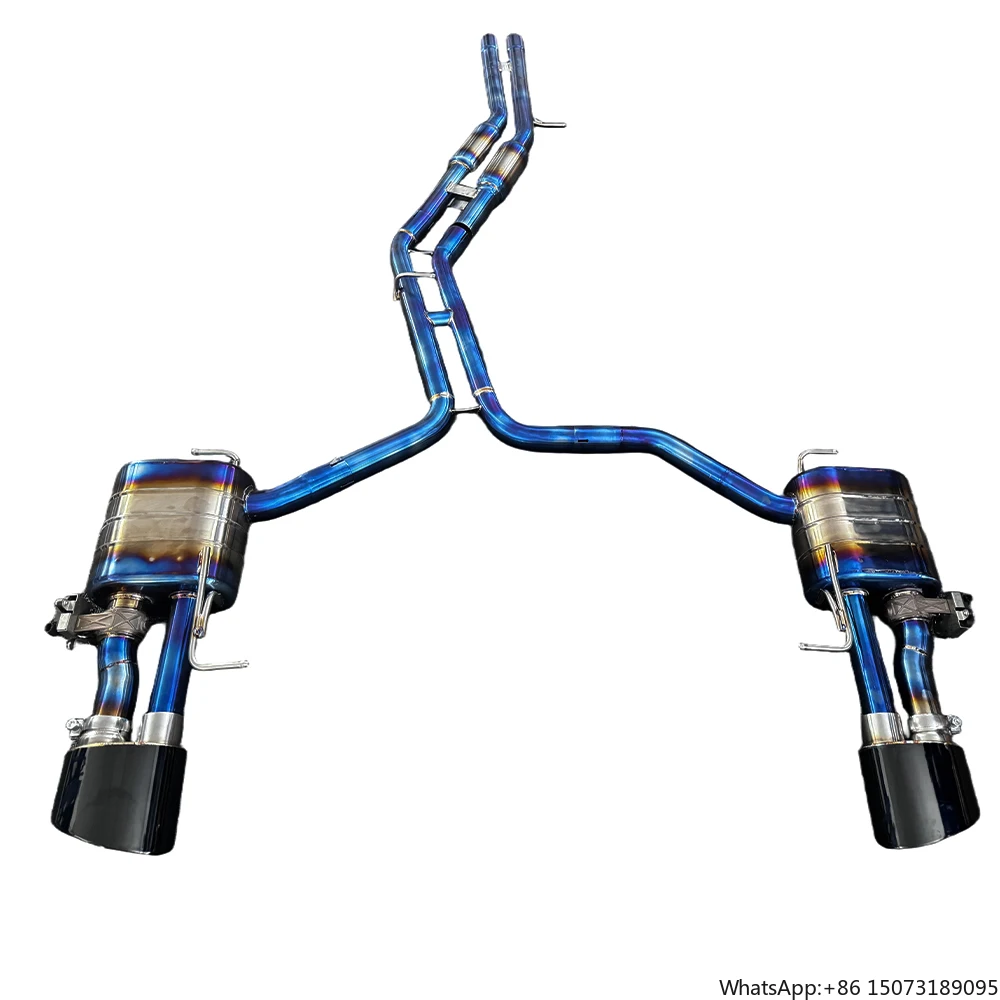

Titanium Performance Exhaust Pipes Valvetronic Catback for A6 A7 C7 C8 V6 3.0T Valved Exhaust System Escapes