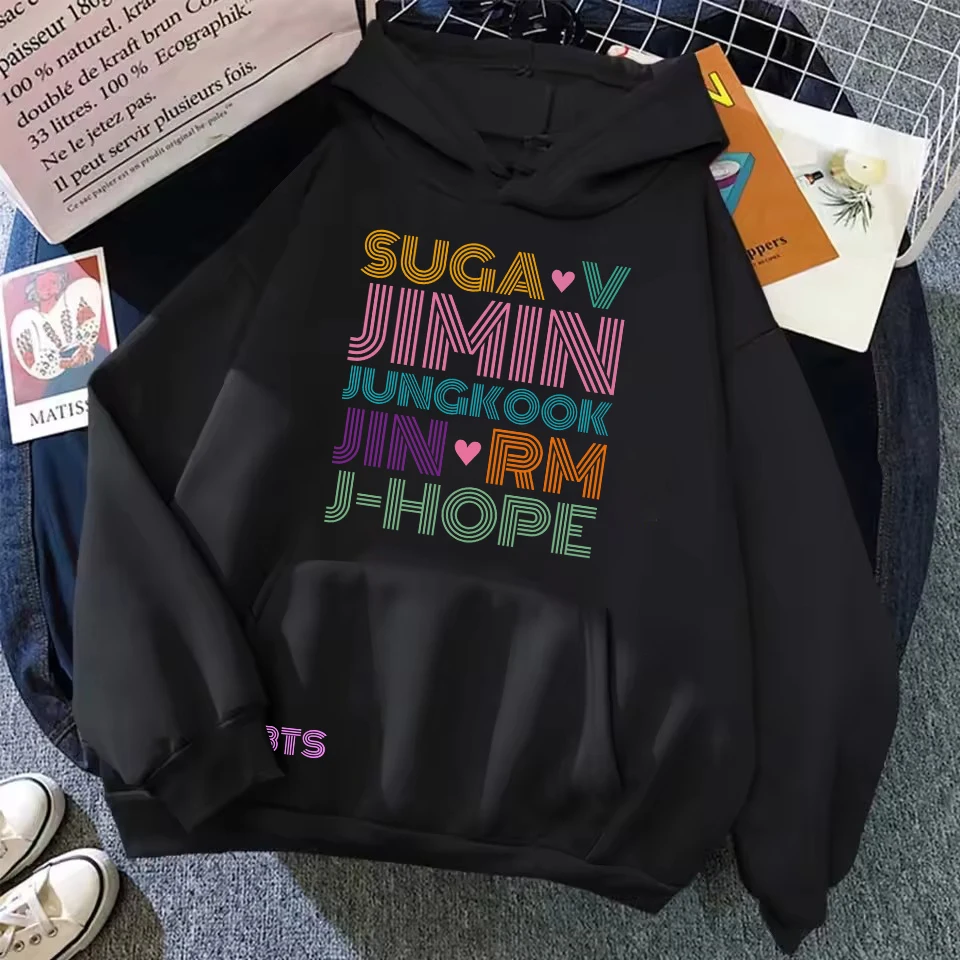 JIMIN JUNG KOOK SUGA JIN J-HOPE V RM Hoodies Sweatshirts Herren Damen Mode Kpop Street Dance Performance Hoodie JIMIN Kleidung