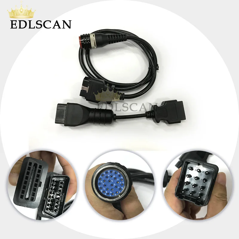 For Vocom 88890304 16Pin OBDII Diagnostic Cable and 12pin Diagnostic Cable for Renault