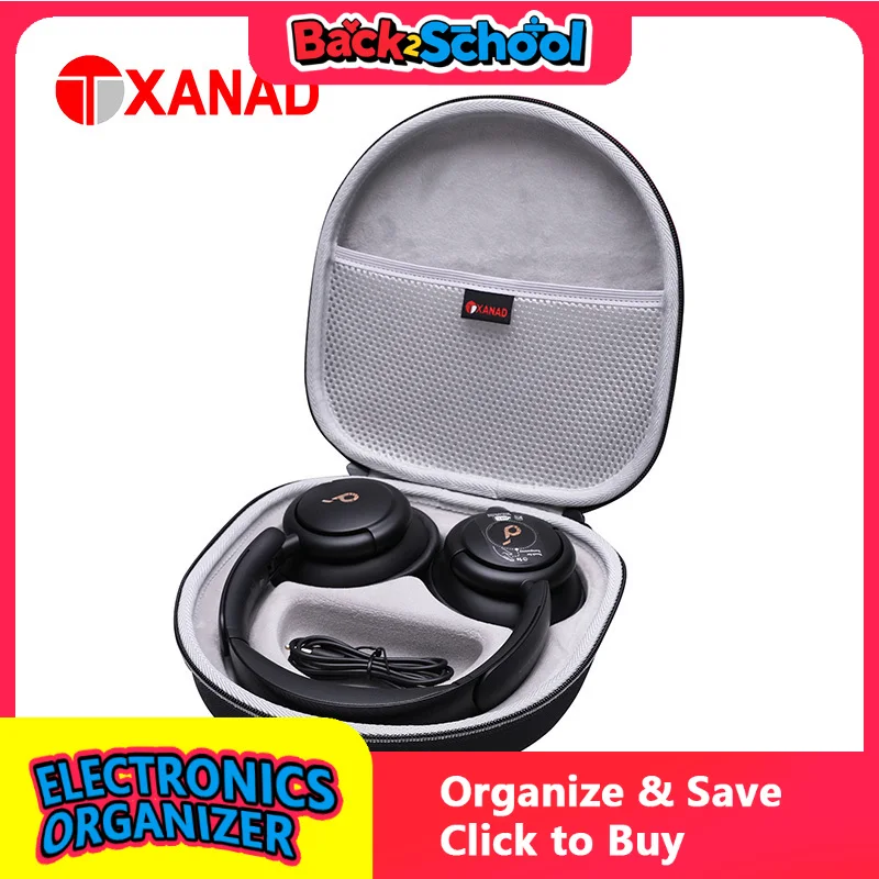 

XANAD Hard Case for Anker Soundcore Life Q35/Q30/Q20 Hybrid Active Noise Cancelling Headphones Protective Carrying Storage Bag
