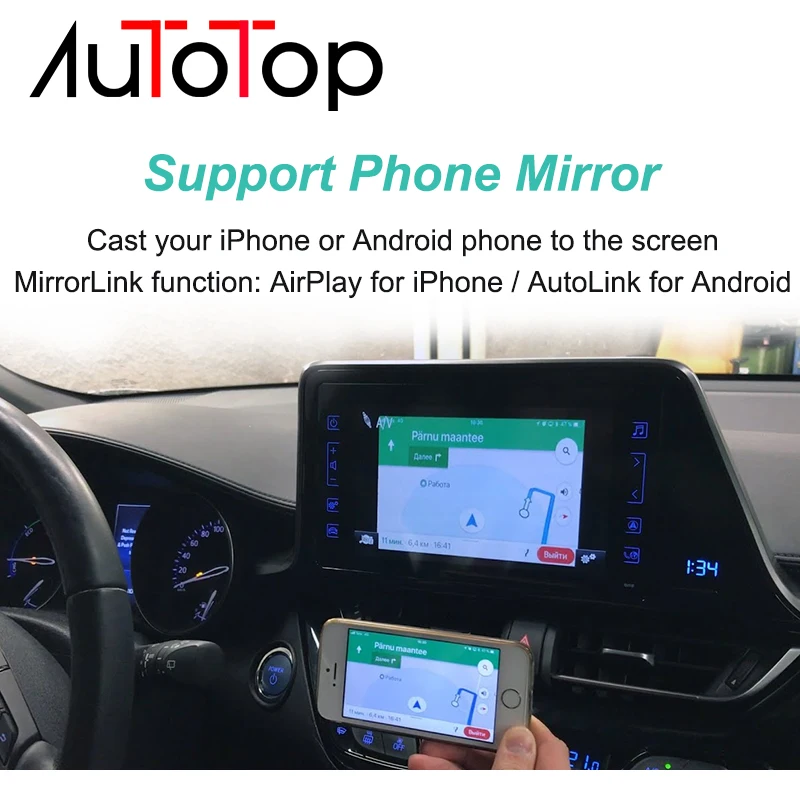 Drahtlose Carplay Android Auto Interface Decoder Box Für Toyota Touch 2 & Entune 2,0 Tundra Tundra RAV4 Tacoma Camry Corolla CH-R – Detail 4