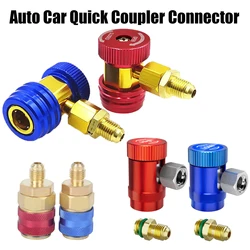 R134A/R1234YF H/L Auto Car Quick Coupler Connector Brass Adapters Air Conditioning Refrigerant Adjustable Charging Apdater Tool