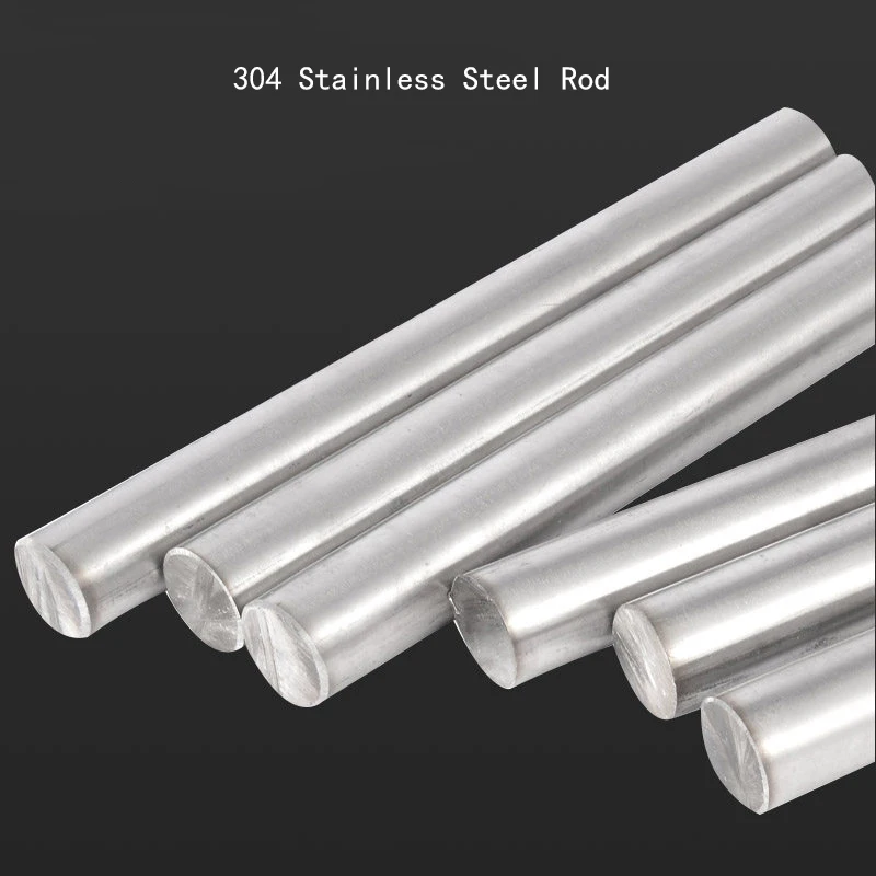 304 Stainless Steel Solid Smooth Round Steel Rod Length 500mm Zero Cutting