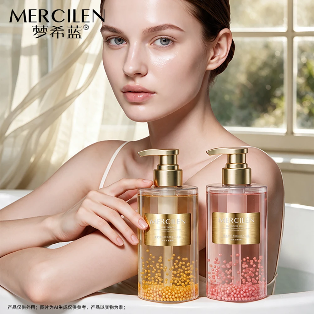 Caviar Collagen Amino Acid Essential Oil Shower Gel Deep Cleansing Long lasting Fragrance Moisturizing Aromatic Body Bath
