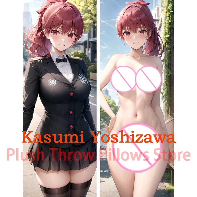 Dakimakura anime Kasumi Yoshizawa Persona 5 Double-sided Print Life-size body pillows cover Adult pillowcase