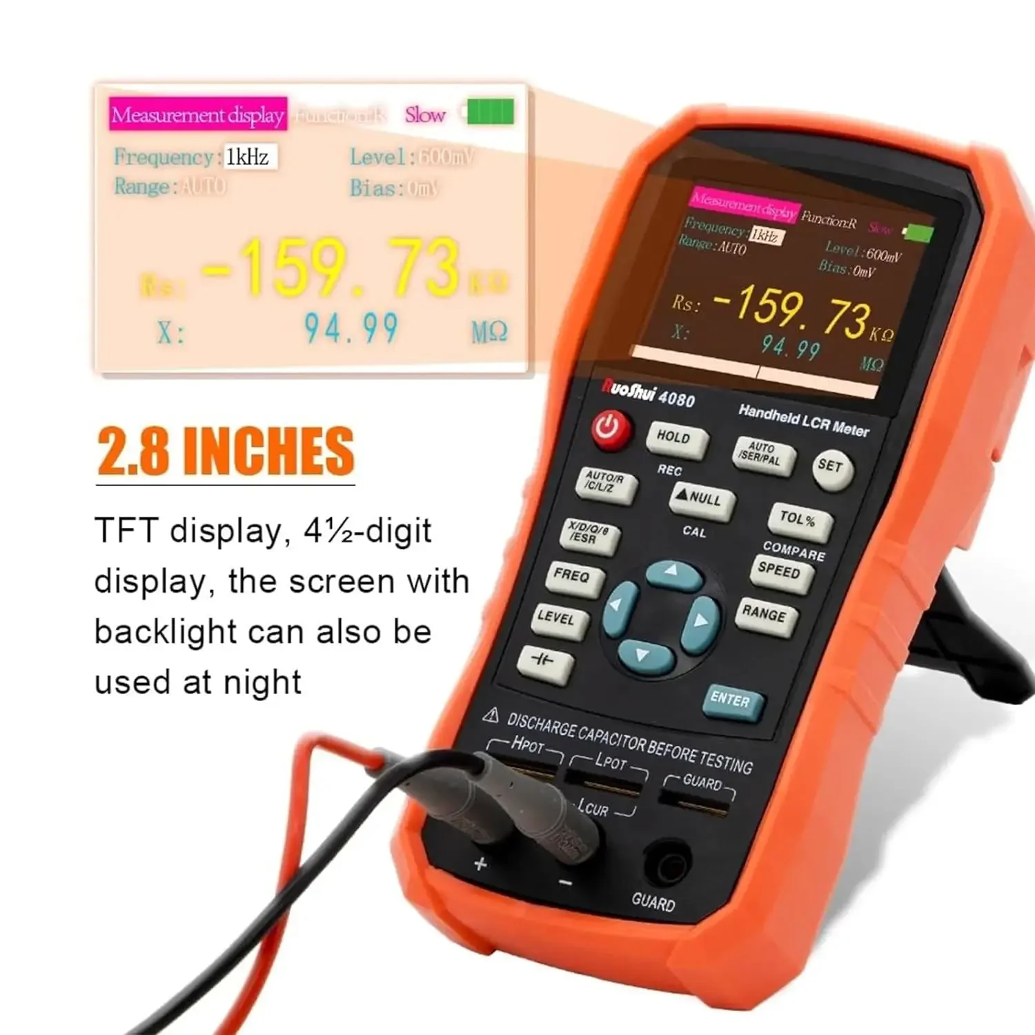 Handheld LCR Meter Accuracy Digital Bridge Capacitance Inductance Resistance Multimeter Tester Calibration USB Super Capacitor