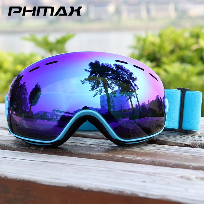 

PHMAX Ski Goggles Snow Snowboard Goggles for Men Women Snowmobile Skiing Skating Skiing Eyewear Winter Sports Accessories Blue