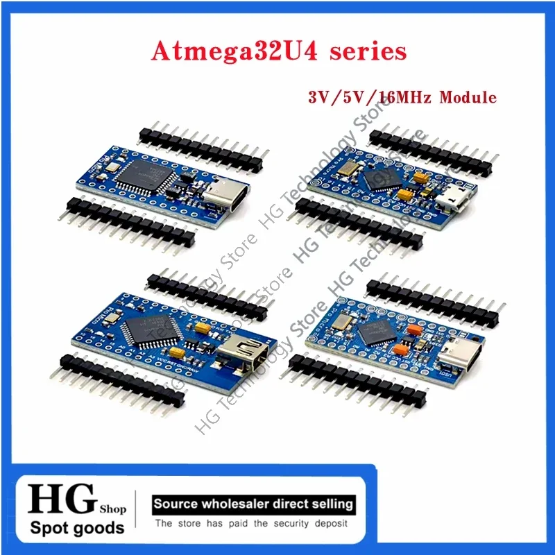 

Pro Micro ATmega32U4 3V/5V 16MHz Replace ATmega328 For ATMega 32U4 Pro Mini With 2 Row Pin Header