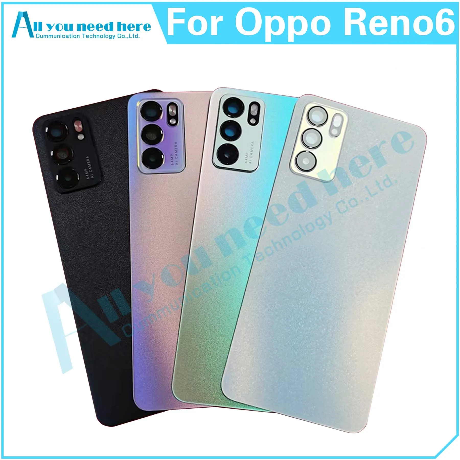 Rear Case For Oppo Reno6 CPH2235 Reno 6 Back Battery Cover Door Housing Repair Parts Replacement