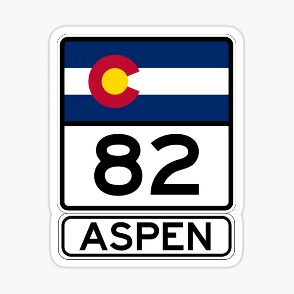 

Co 82 Aspen Aspen Road Sign Colorado 5PCS Car Stickers for Kid Art Cute Decorations Living Room Anime Home Water Bottles