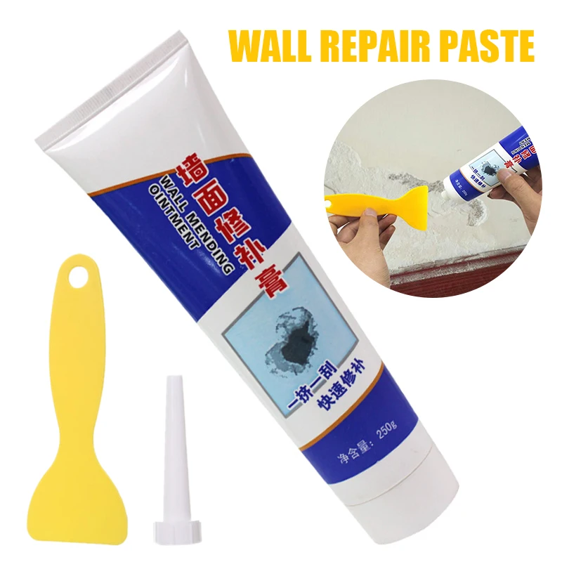 Reparação de parede creme à prova dwaterproof água gesso e pintura universal reparação de pasta para rachado raspador de parede furos descascados