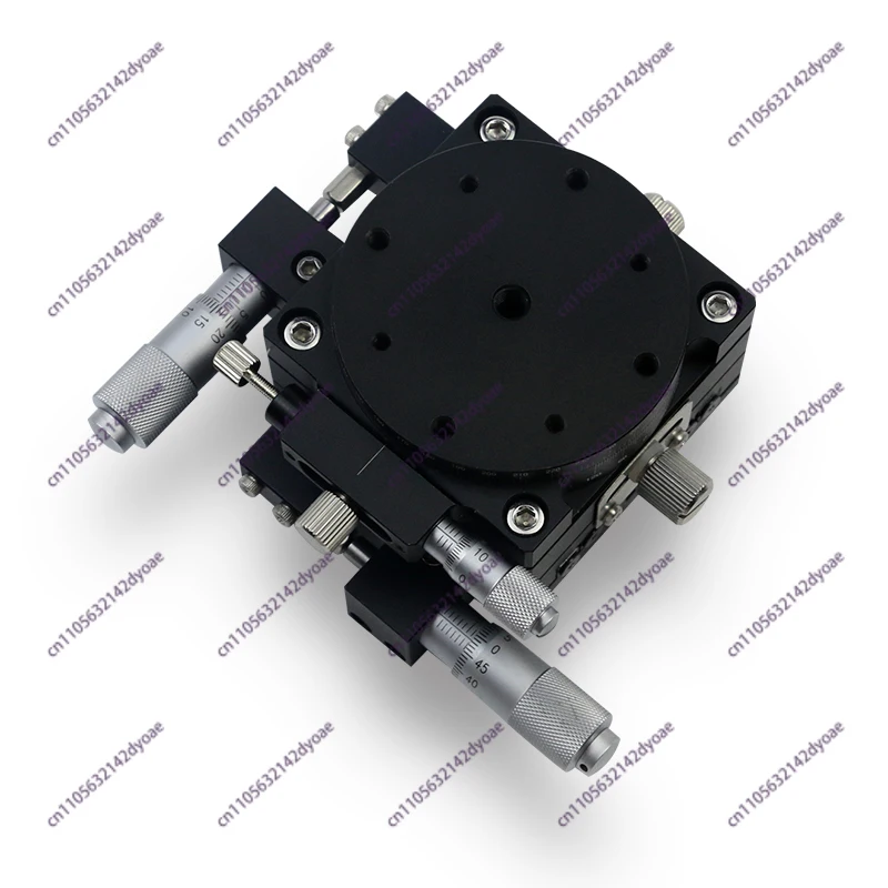 High-precision sliding table in three directions,three-axis motion platform XYR60-L ，XY axis +-6.5mm, R axis: coarse 360-degree
