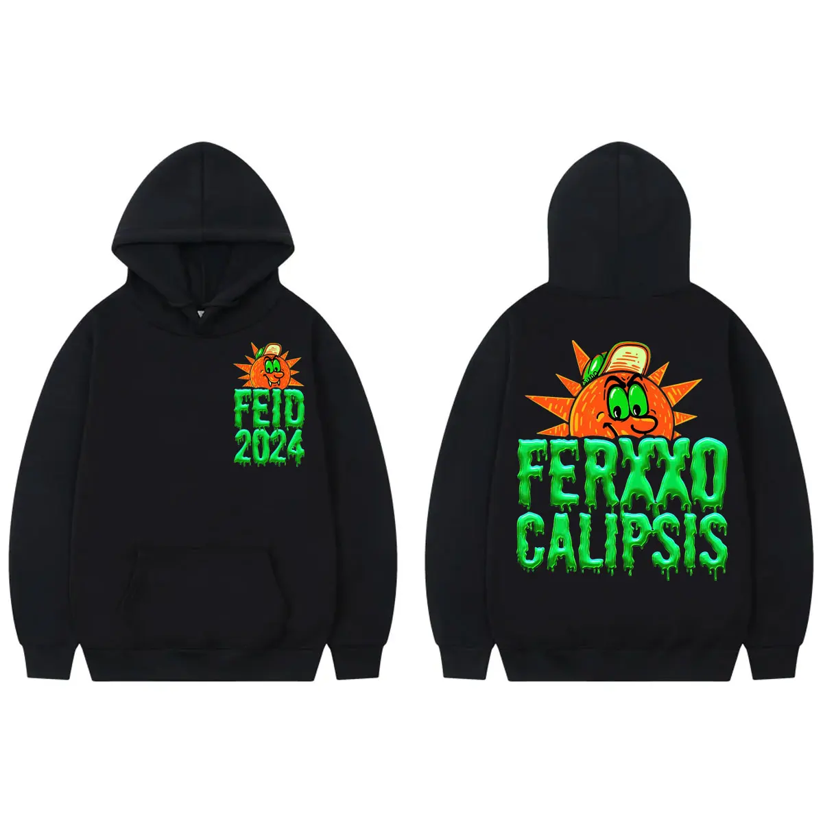 

Rapper Feid FerxxoCalipsis Tour 2024 Print Hoodie Fashion Hip Hop Long Sleeve Sweatshirt Men Women High Quality Fleece Pullovers