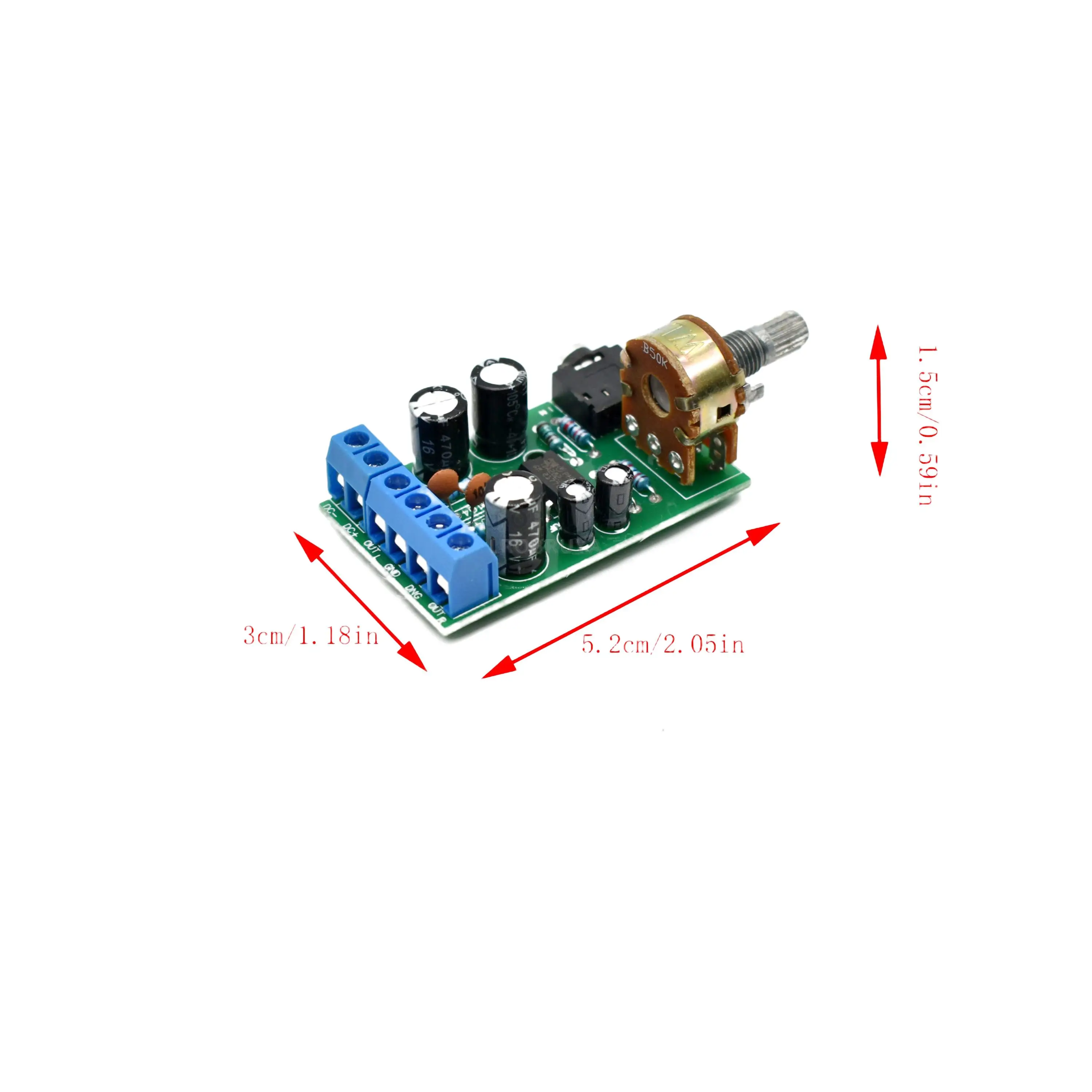 One package of two TDA2822M power amplifier board 2.0 Stereo DC power amplifier board Portable micro miniature radio power ampli