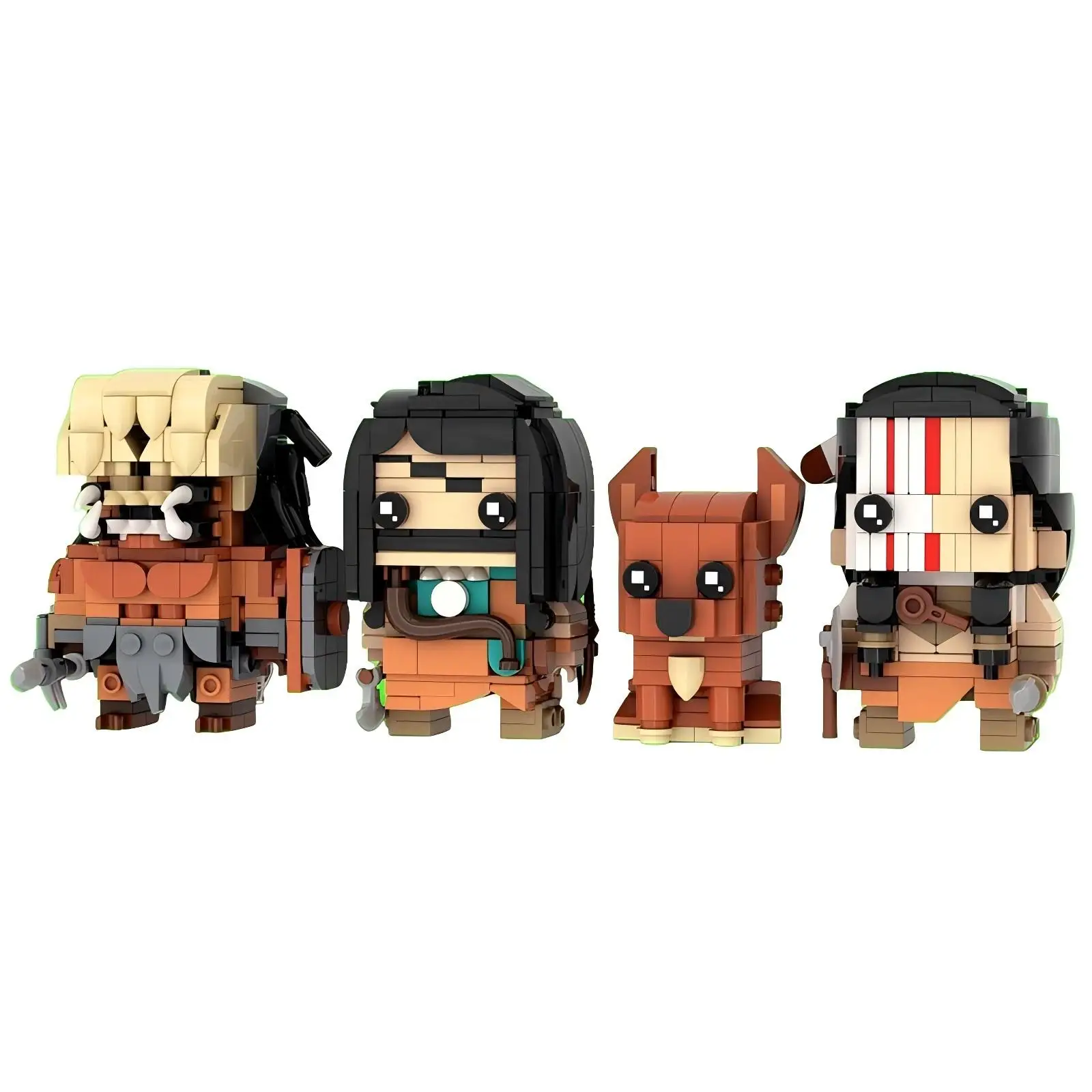 MOC Predatored Creative Series Action Character Building Blocks Brickheadz Model Kids Toys Christmas Gifts