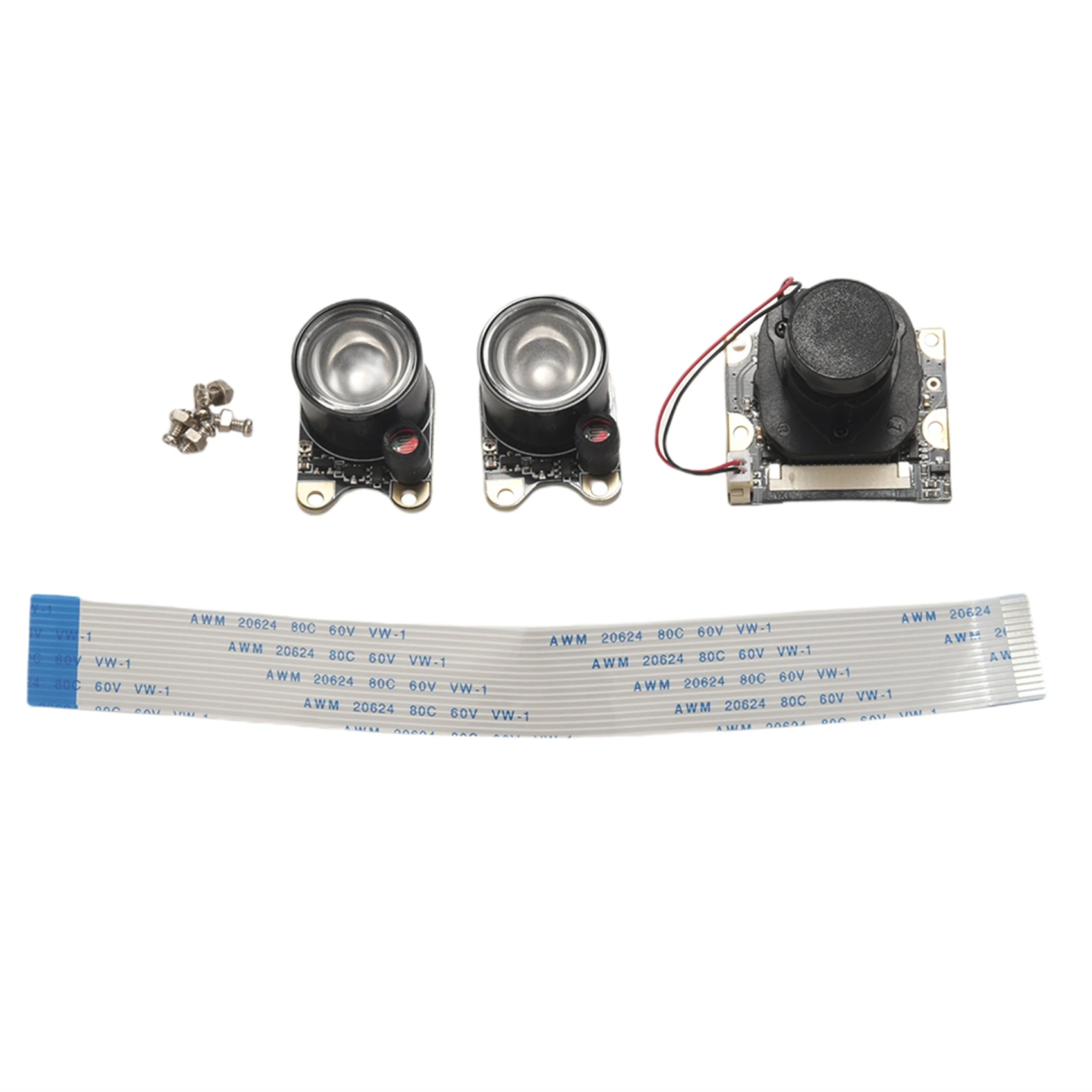 A01E-Night Vision Camera Module For Raspberry Pi 4, Mini 5MP 1080P HD Video OV5647 Sensor Webcam Kit With Embedded IR-Cut