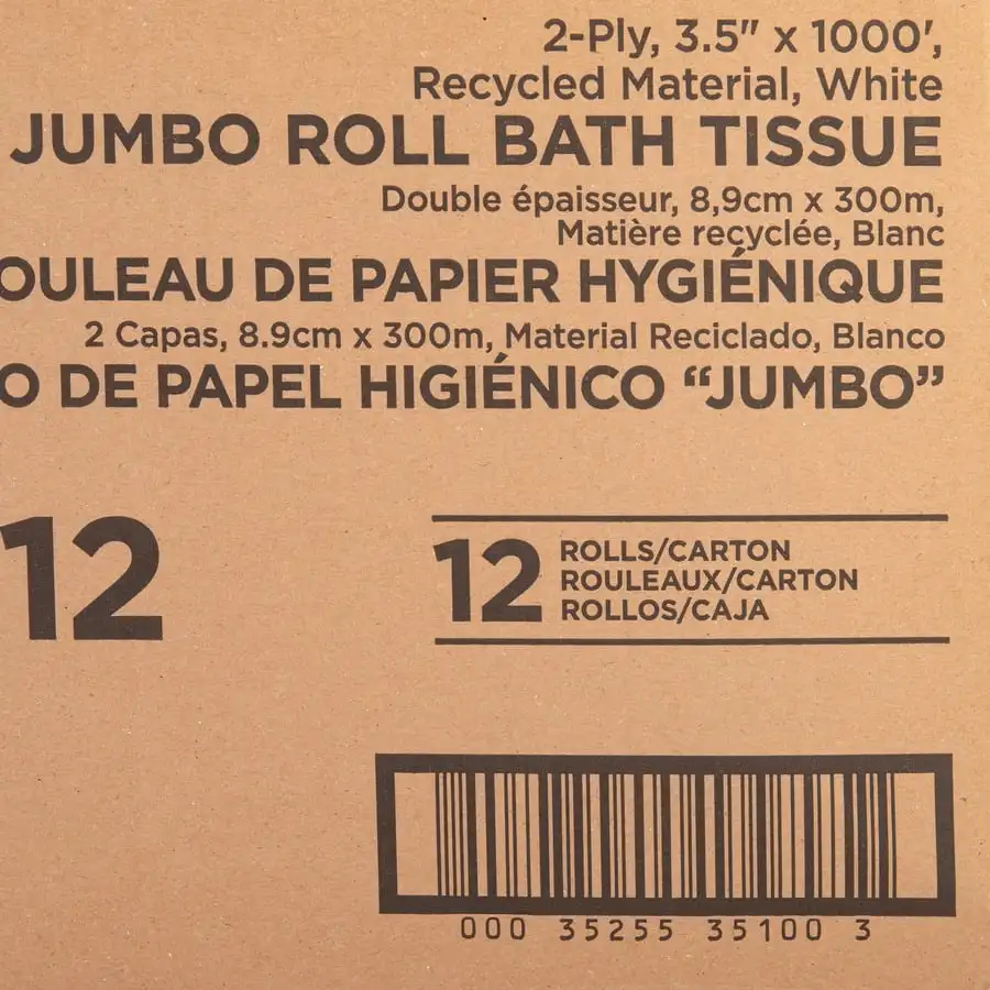 Genuine Joe Jumbo Jr Dispenser Bath Tissue Roll, Each