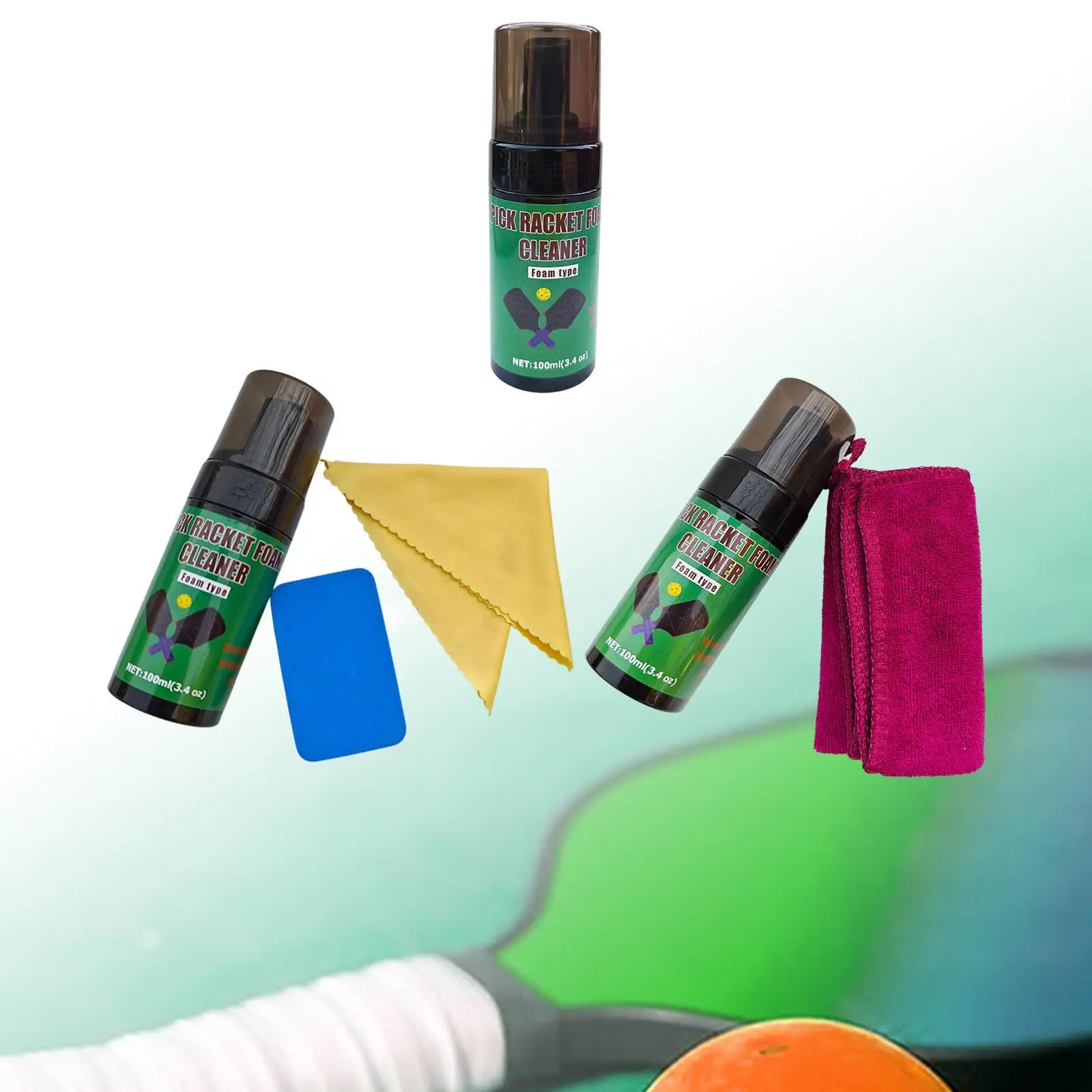 

Портативный набор для ухода за ракетками Pickleball Paddle Cleaner для сброса поверхности