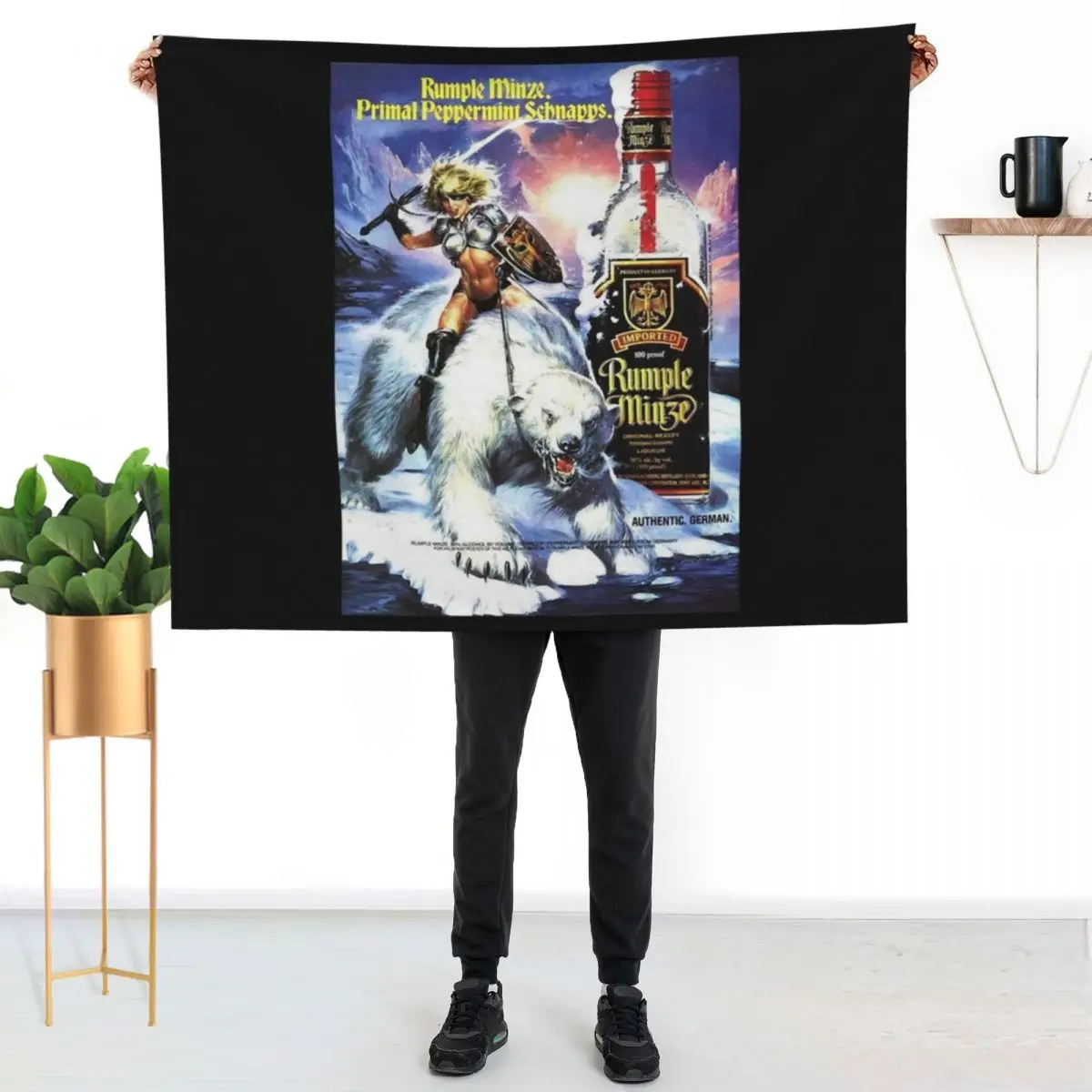 

Rumple Minze Primal Peppermint T shirt Classic T-Shirt Throw Blanket Multi Purpose Soft Warm Blanket for Home Travel