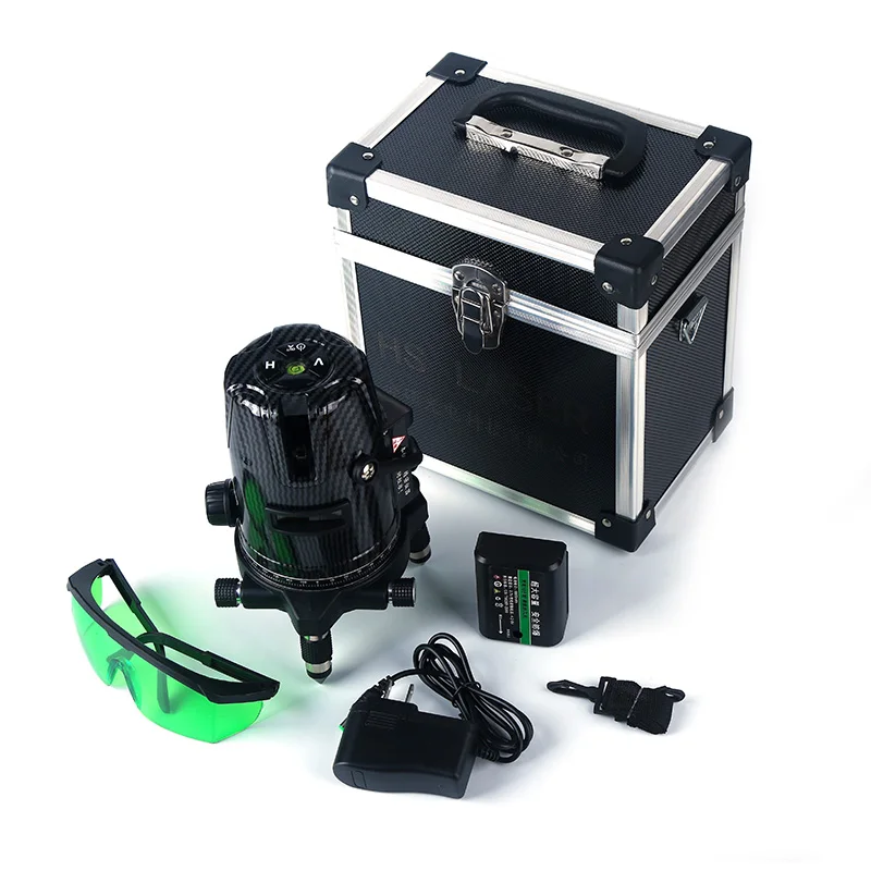 Factory Supply 2/3/5 Lines Nivel  Level 360  Level 2 Lines Green Light Outdoor Glare Spirit Level