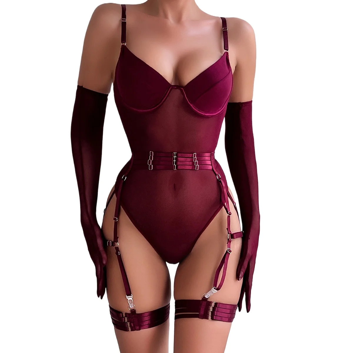 

Штаты AliExpress, хит продаж, сексуальное нижнее белье, бретели, тонкие бретели, перчатки, комплект из трех предметов на складе