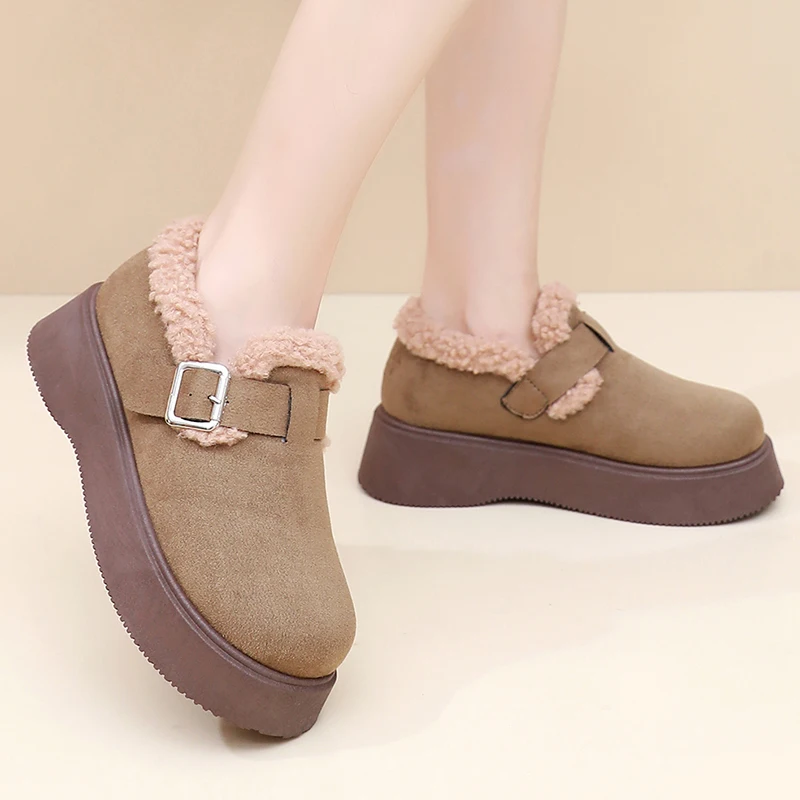 2025 شتاء جديد أحذية قطنية نسائية دافئة في الهواء الطلق تنوعا عادية المضادة للانزلاق دائم شحن مجاني أحذية قطنية نسائية #3