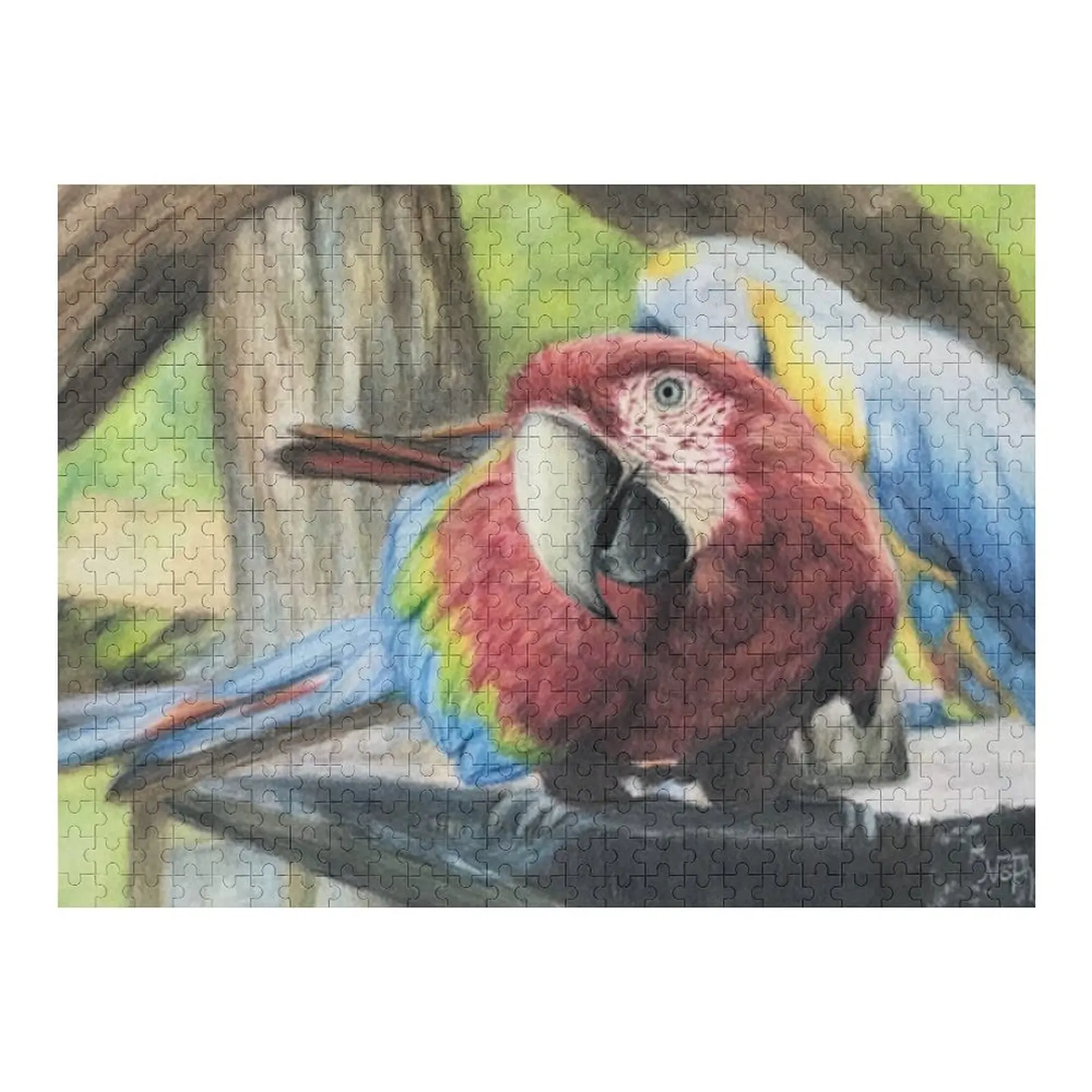 

Алый ара попугай-птица-любитель птиц головоломки игрушки для детей персонализированное имя лес для взрослых головоломка