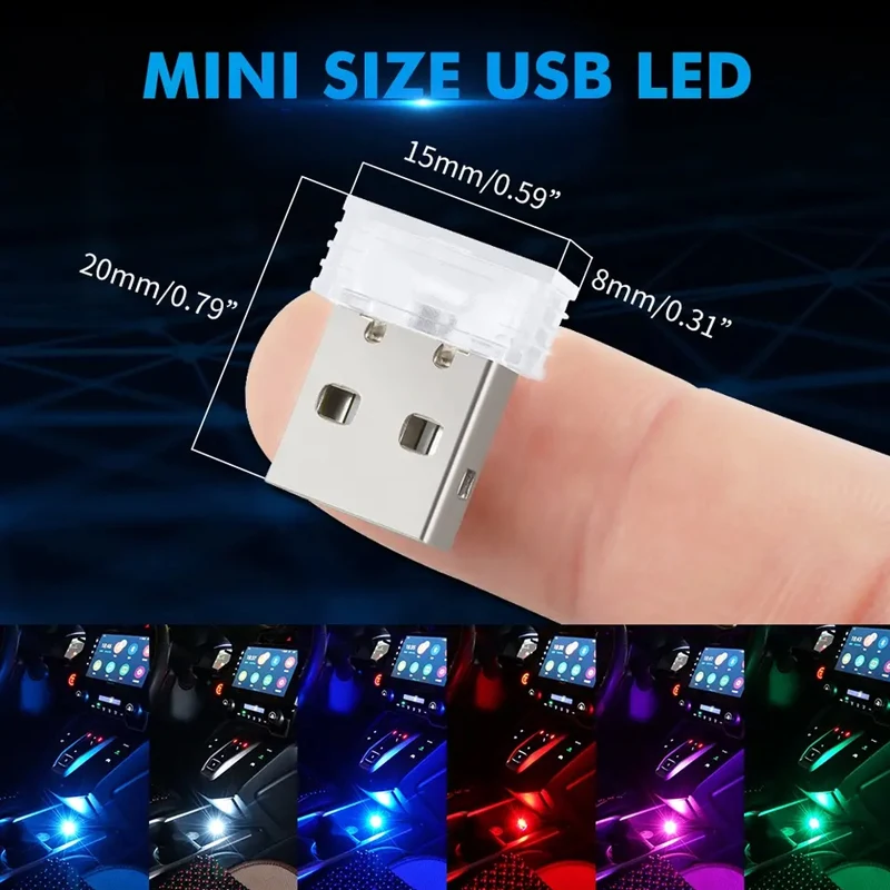 Car Mini Usb Light Flexible Neon Ambient Led Light Car Atmosphere Auto Decorative Lamp Car Interior Ambient Light Accessories