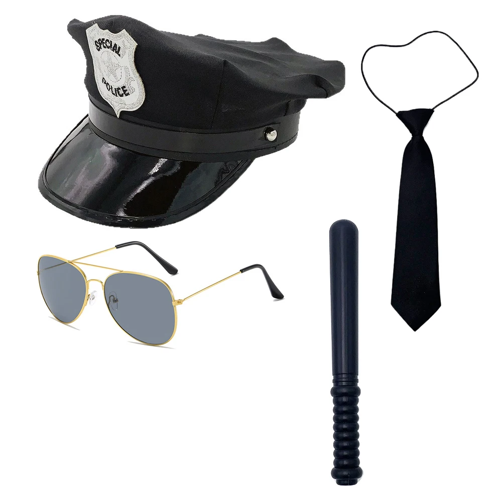 1PCS / 4PCS Erwachsene Polizei Hut Octagon Flachen Hut Cosplay Leistung Maskerade Spaß Requisiten Polizei Hut Uniform Zubehör – Detail 17