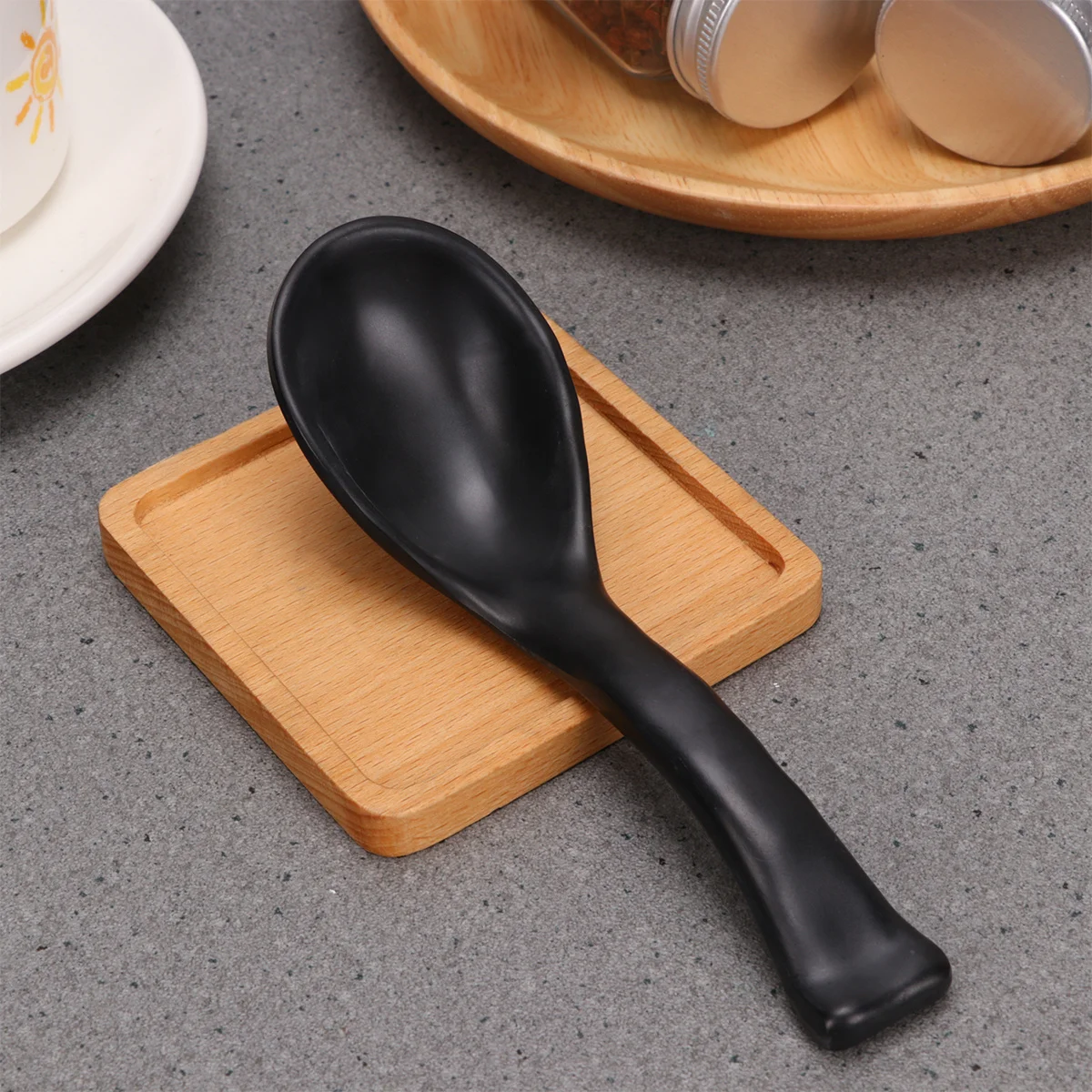 

6pcs Frosted Spoon Heat-Resistant Multi-Function Scoop For Soup Porridge Dessert Ramen Ice Cream Coffee Tableware