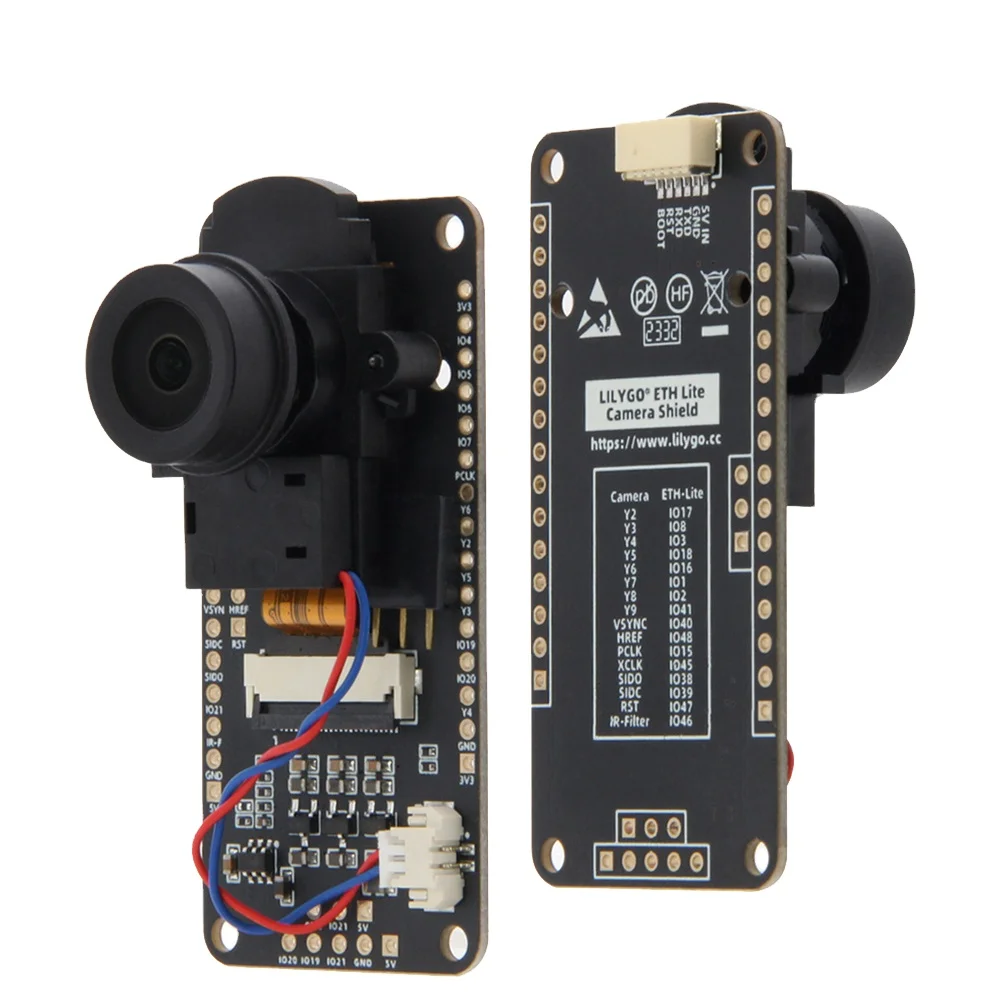 T-ETH-Lite ESP32S3 Ethernet Module 2MP IR-Cut Camera Shield for DIY Security Camera Network Device