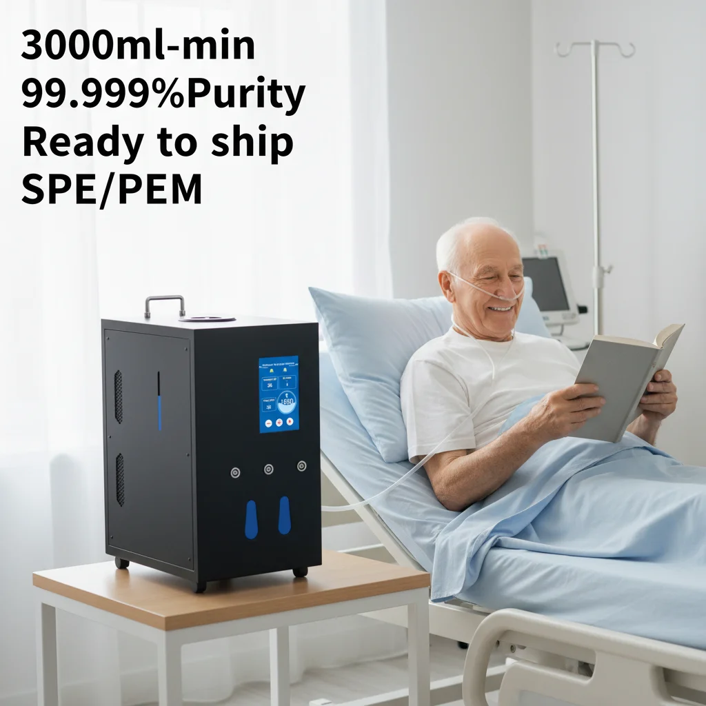 New Household Hydrogen Inhaler Adopting SPE PEM Technology, 3000ml/min, Equipped with 4 Nasal Cannulas, CE Certified