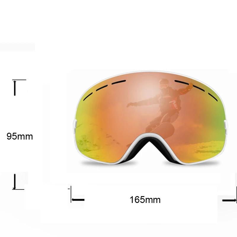 ELAX Brand UV400 Double Layers Anti-fog Ski Goggles Men Women Outdoor Sport Snow Glasses Snowboard Mask Snowmobile Eyewear