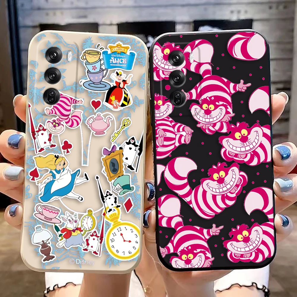 Disney Cheshire Cat Alice Cover Phone Case For OPPO RENO 10 8 8T 7 7Z 6 6Z 8Z5 5F 4 4F 3 2F 2Z A5 A7 LITE Color Case Funda Coque