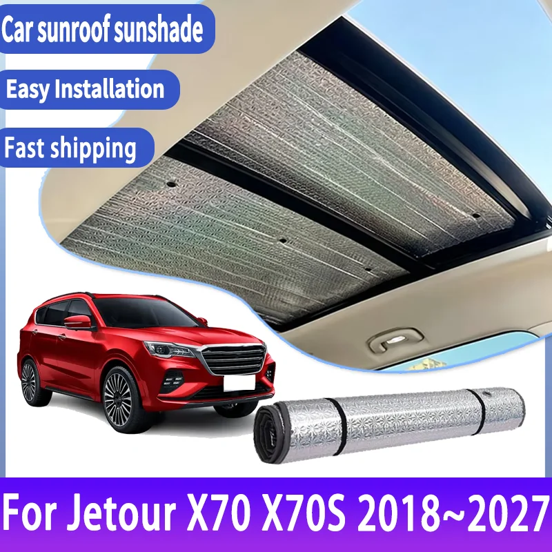 

Auto Sunroof Sunshades For Jetour X70 X70S 2018~2027 2020 2022 Car Skylight Roof Sunscreen Heat Insulation Anti-UV Accessories