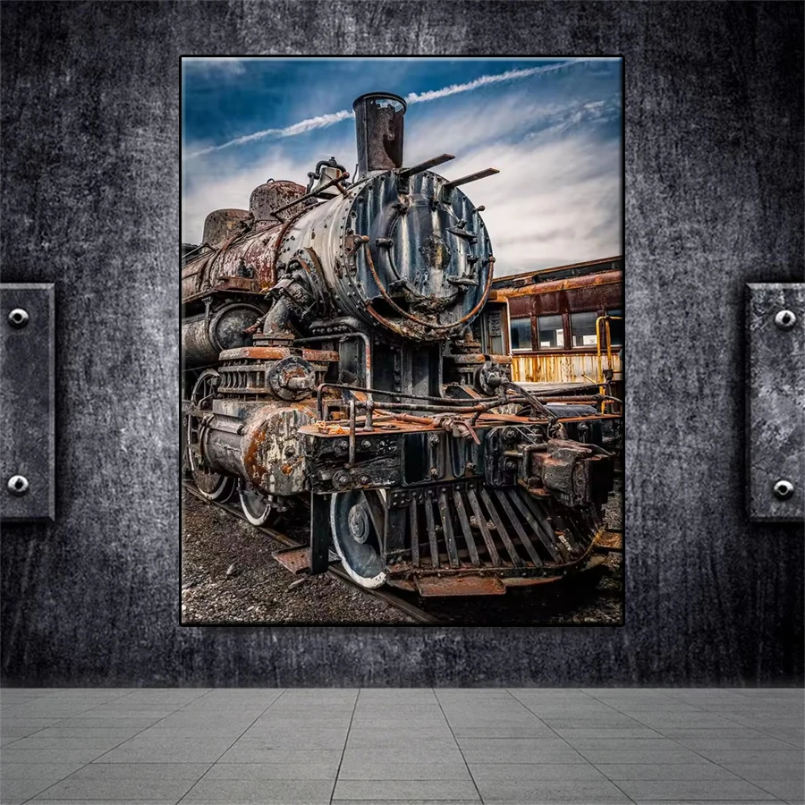 5D DIY Diamond Embroidery Painting Kit New Steam Train Track Landscape Mosaic Art Adult Decoration Gift