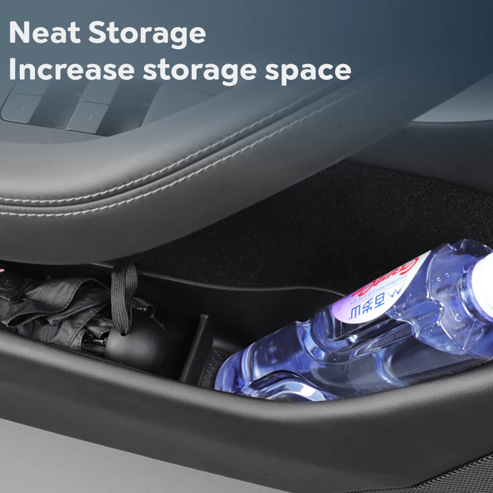 For Tesla Model 3 Highland 2024 Car Door Side Storage Box Front Rear Side TPE Door Storage Organizer Tray Interior Accessories