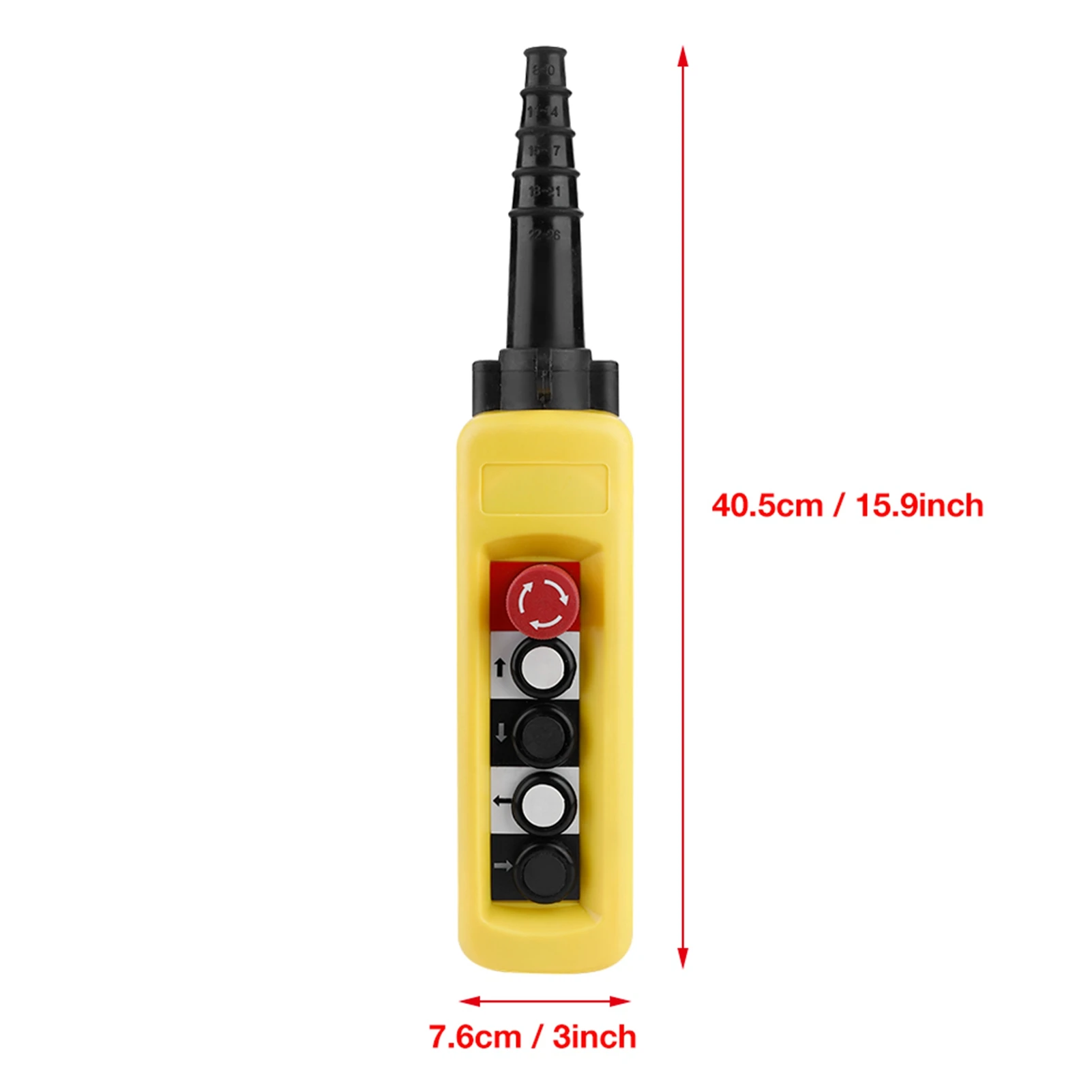 Polipasto de cadena de grúa, interruptor de botón, controlador colgante de elevación, 4 botones