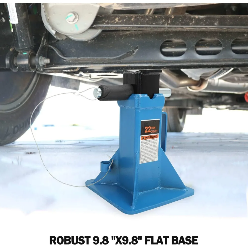 Сверхмощные 22-тонные автомобильные подставки с булавочным разъемом — пара, профессиональная поддержка автомобиля с широким защитным механизмом и запирающим механизмом