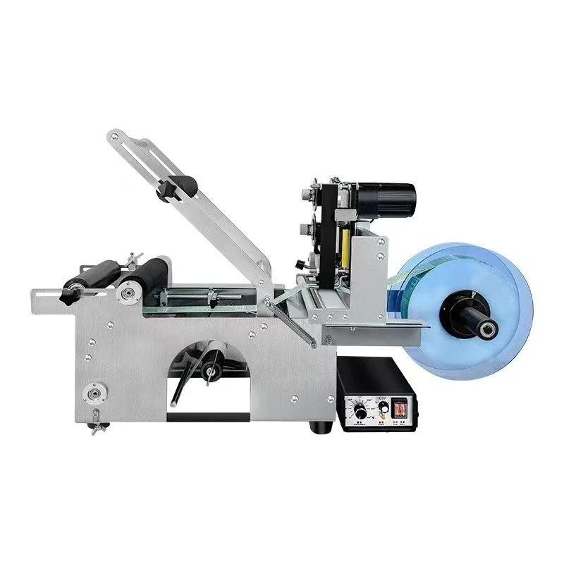Self Adhesive Round Bottle Labeling Machine Manual and Semi Automatic Label Applicator for Wine Bottles Jars