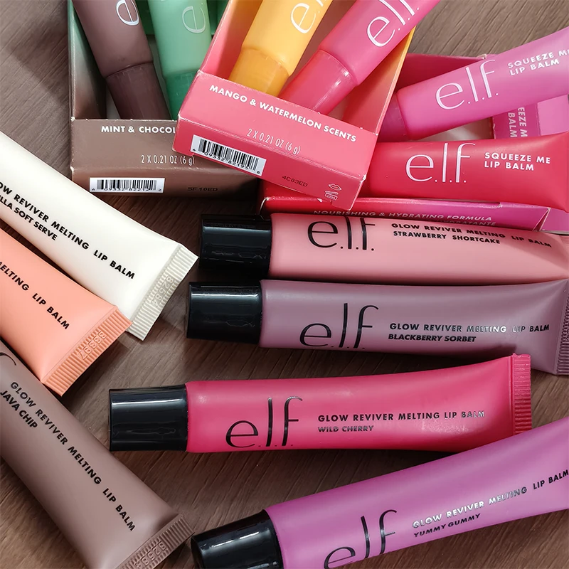 Elf Fruit Flavor Lip Gloss 2Pcs Duo Set Mango-Watermelon Bubblegum-Cherry Mint-Chocolate Lip Balm Lasting Moisturizer Cosmetics