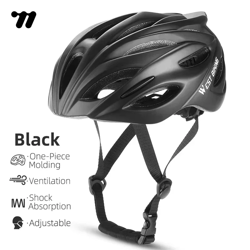WEST BIKING Aero Helmet Cycling Road Bicycle Lightweight Breathable Safety EPS PC Shell 24 Vents Adjustable for Men Women Riding