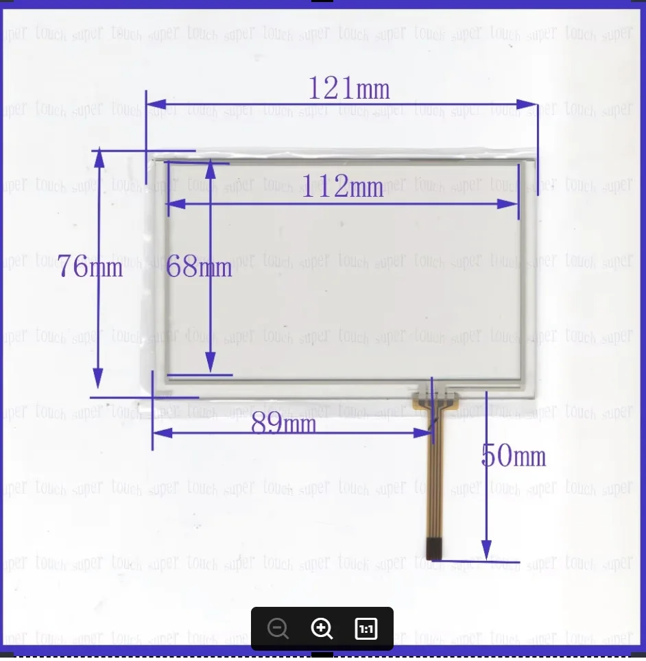 

ZhiYuSun 5inch 121*76 resistance screen for gps glass touch panel width 76mm length121mm this is compatible 5167